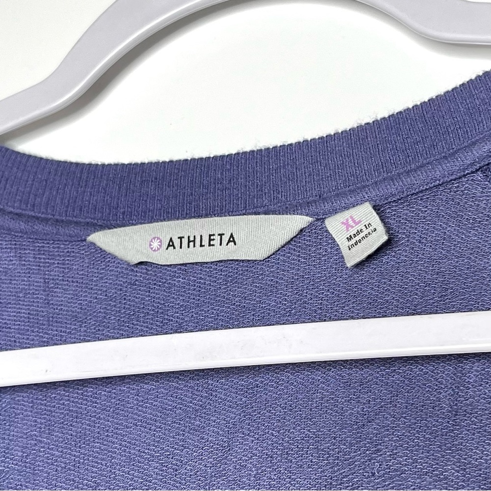 Athleta Criss Cross Long Sleeve Crew Neck Pullover Sweatshirt Tunic Dress - Picture 4 of 5
